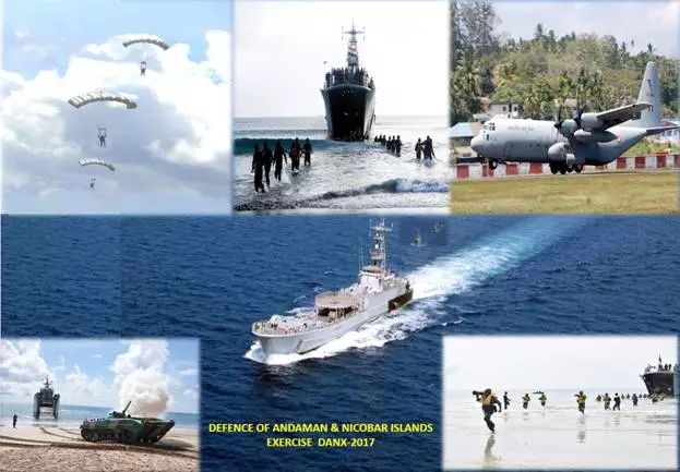 ▲2017“保卫安达曼-尼科巴群岛”联合军事演习（印度国防部）