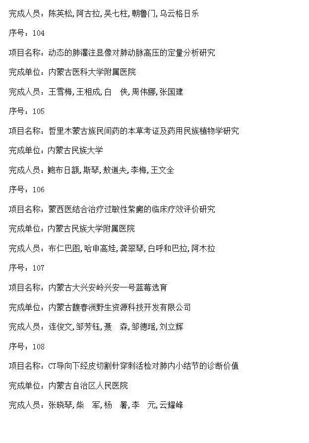 内蒙古自治区人民政府关于2016年度自治区科学技术奖励的决定