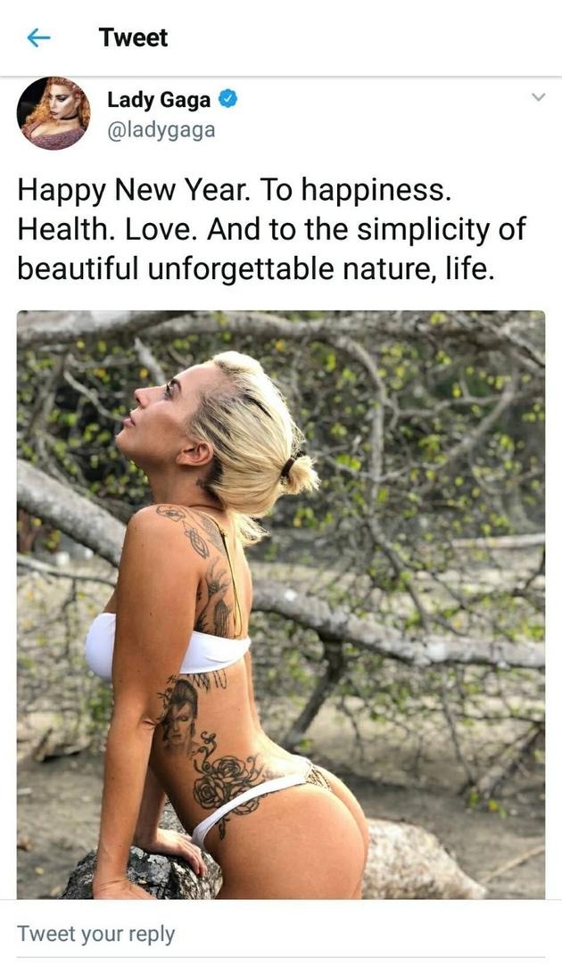 ladygaga大尺度,ladygaga 头像 ladygaga晒性感美照送新年祝福 大秀身材状态好
