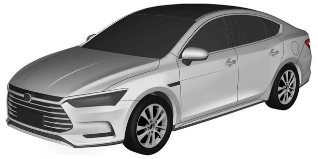 疑似比亚迪全新一代秦设计曝光 家族前脸或在北京车展亮相