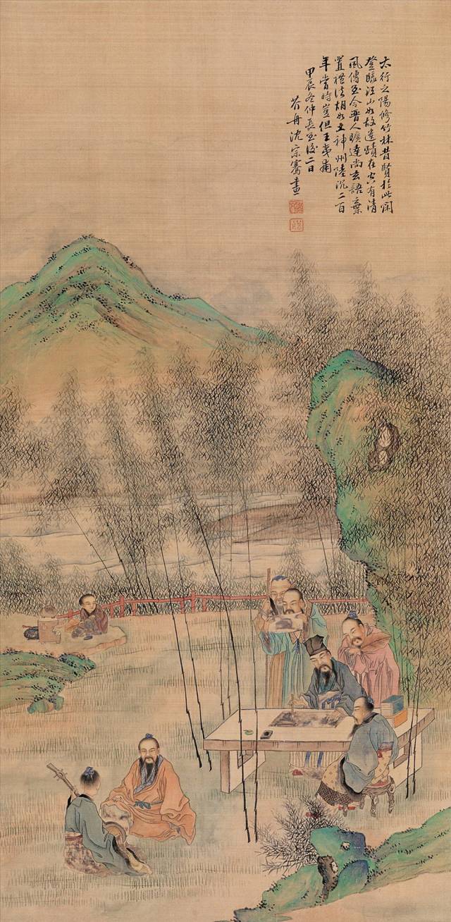 名家绘《竹林七贤:魏晋名士,风华绝代