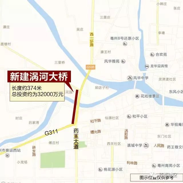 城建丨重磅亳州市区西部将新建一座涡河大桥位置就在这里