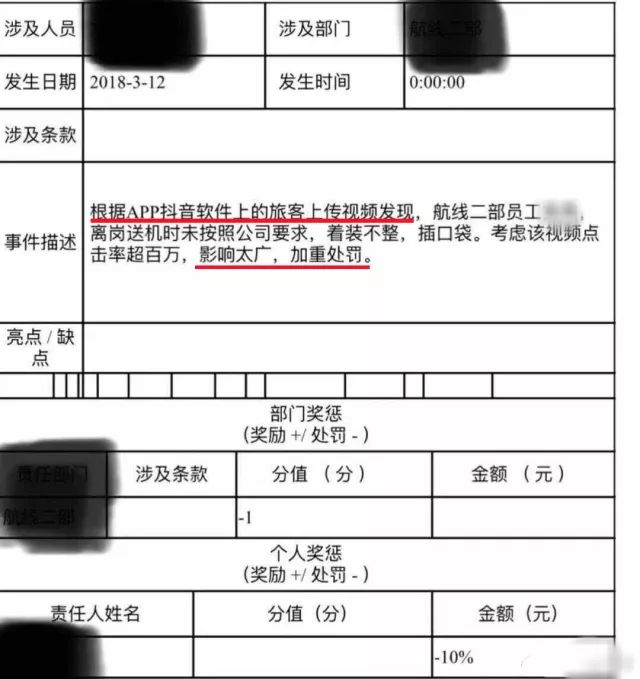 航空公司抖音帅哥被拍,因为太帅被扣钱.再也不