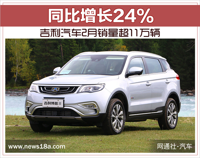 吉利汽车2月销量超11万辆 同比增长24%