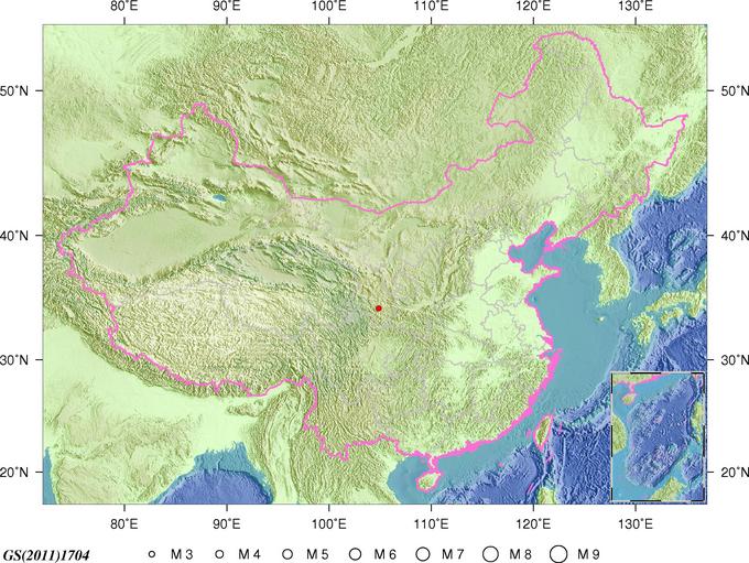 3月13日16时2分甘肃陇南市礼县发生2.9级地震