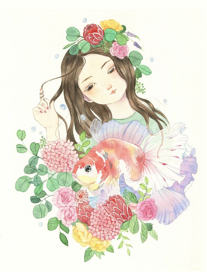 森系水彩插画10节课报名啦!最唯美最流行的水彩表现