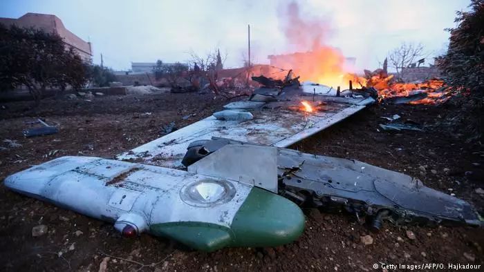 ▲俄罗斯苏-25战机在叙利亚西北部被击落。