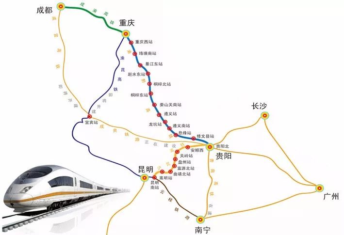 喜大普奔 昆明到重庆高铁今天出发 票售完人坐