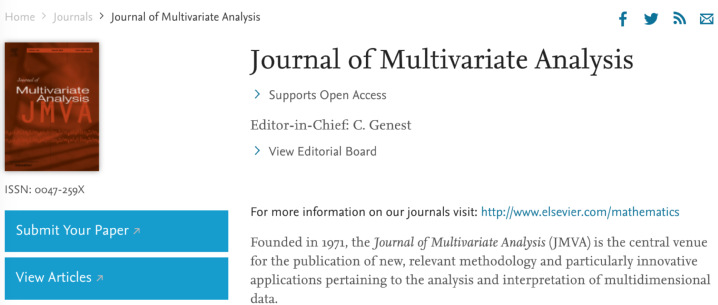 经济学院统计系博士生范新妍论文被Journal of
