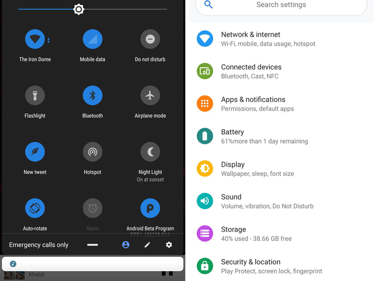 抄袭? 安卓P界面像极了第三方主题Flux White