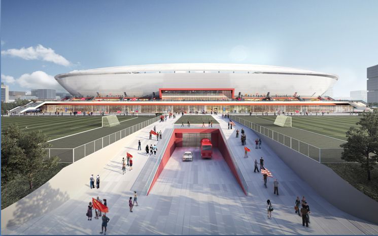 浦东10大新地标来了!浦东足球场效果图首曝光