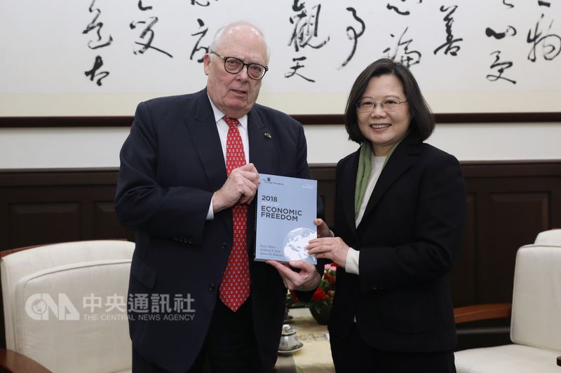 蔡英文接见佛讷(图片来源:“中央社”)