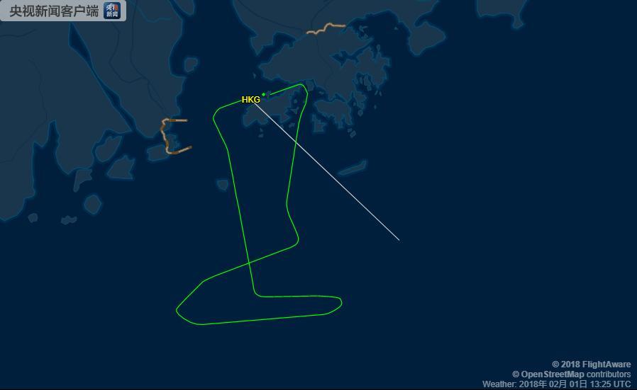 国泰航空官网CX913航线图