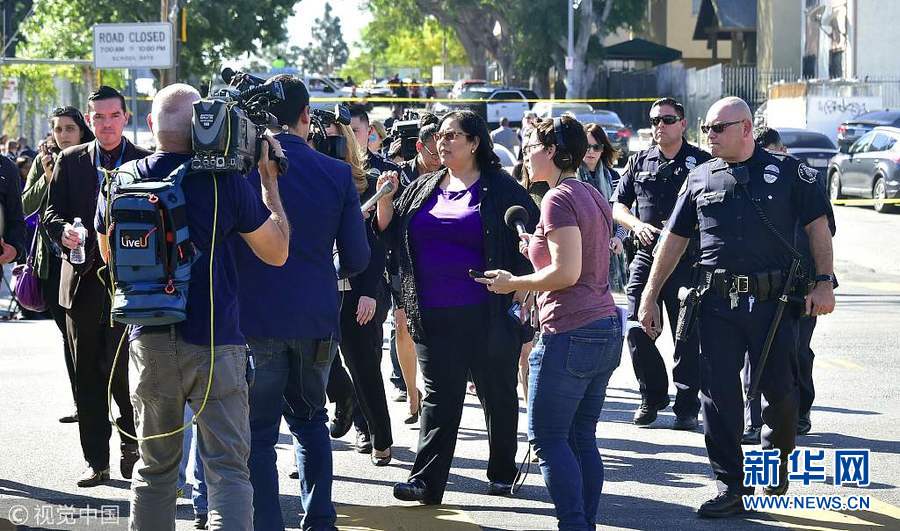 美国洛杉矶中学发生枪击事件 2名学生送医伤情