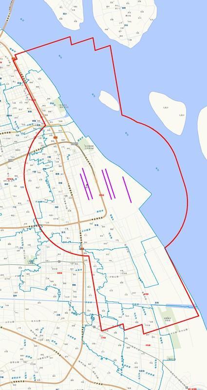 浦东国际机场障碍物限制面保护范围图（地图数据采集至上海市地理信息公共服务平台）上海机场供图