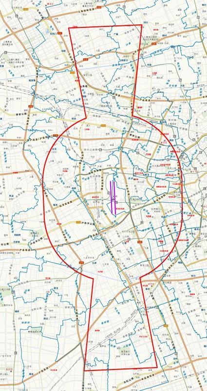 虹桥国际机场障碍物限制面保护范围图（地图数据采集至上海市地理信息公共服务平台）上海机场供图