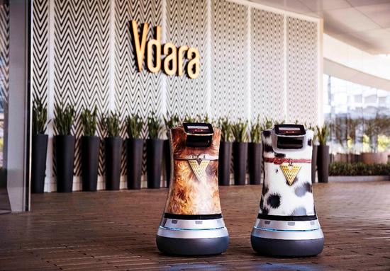 维达拉水疗度假酒店的机器人管家Fetch和Jett