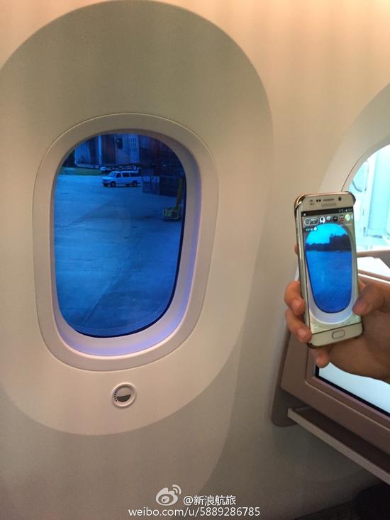 国航波音787-9客机采用的超大视野客舱舷窗