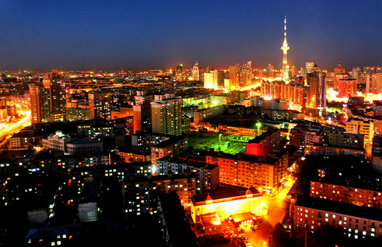 炎炎夏日 感受夜幕下灯火锦簇的哈尔滨_新浪旅游_新浪网