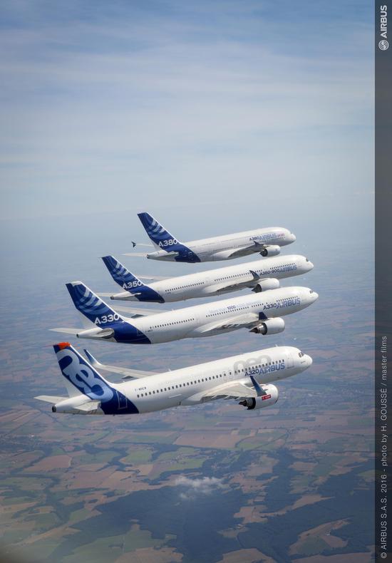 空中客车在中国现役飞机数量超过1340架