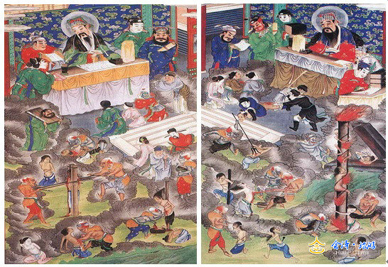 娜姑镇云峰寺十殿阎王壁画解析