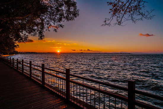 滇池海埂 上合昆马41公里-终点赛程重要景点