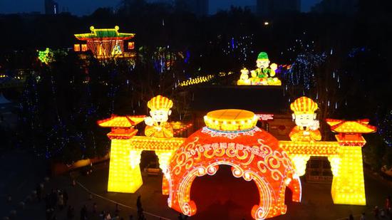 2018武侯祠成都大庙会试灯 万家灯火辉映天府