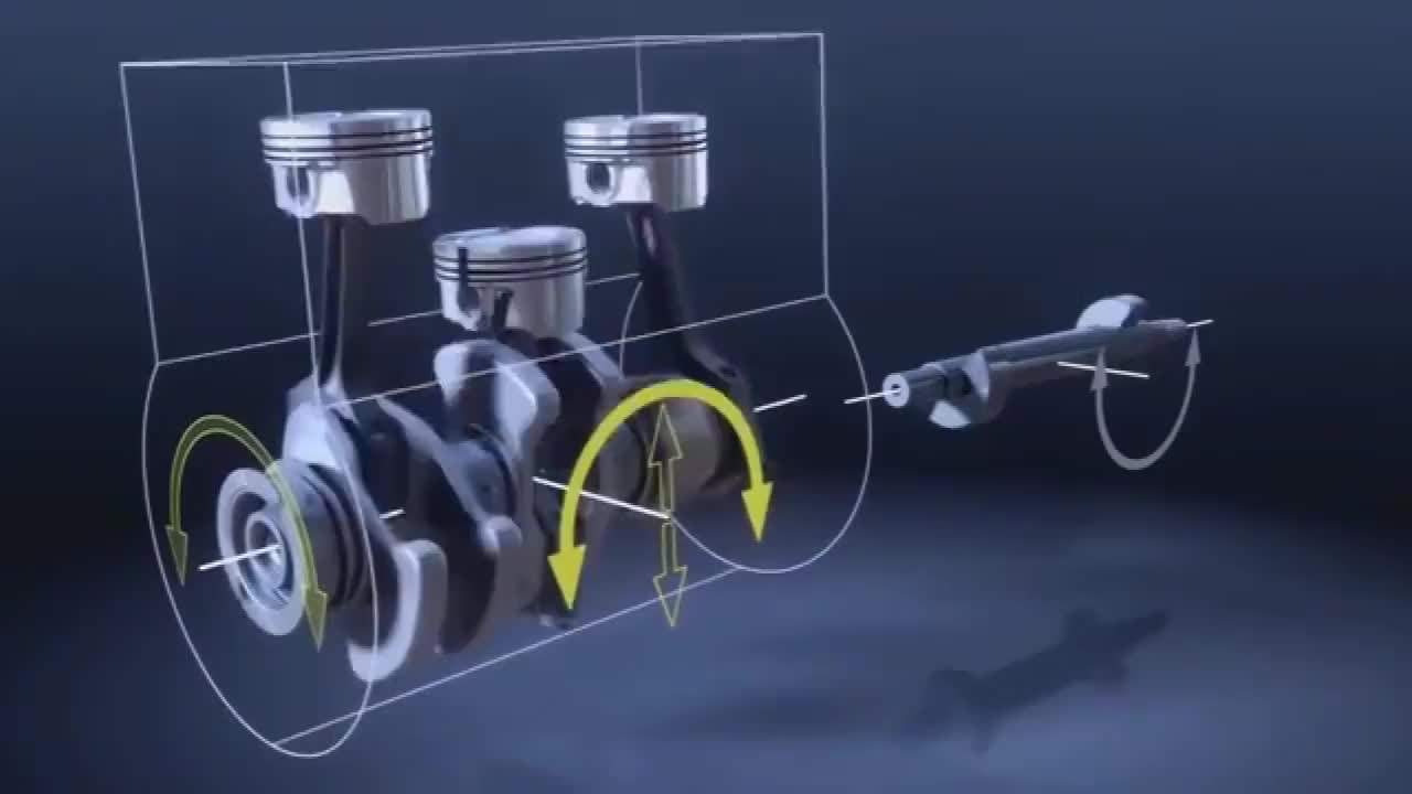 3d动画演示混合动力摩托车的无级变速器的运行原理!