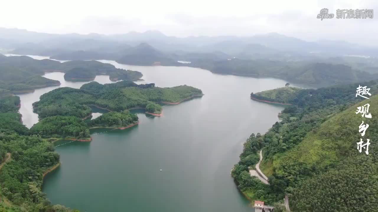 罗定最大的一座水库~金银河水库,山清水秀,风景壮美而