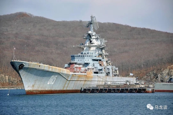 俄罗斯核动力巡洋舰最新拆解照 上层建筑已削平(图)