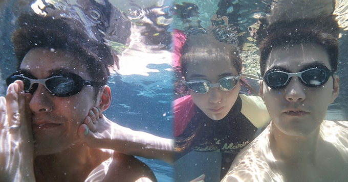 严屹宽巴厘岛游玩 遭“水下家暴”被脚咚