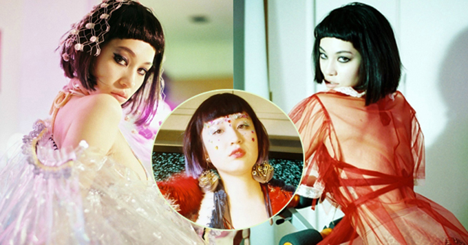 水原希子与妹妹合体拍写真 薄纱出镜妆容另类