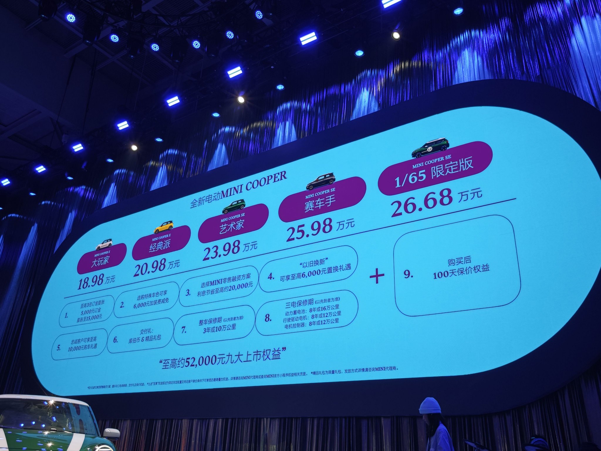 全新MINI COOPER纯电家族上市 售价18.98-26.68万元