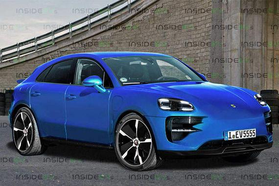 Taycan前脸、轿跑车身、PPE平台加持，保时捷Macan EV渲染图曝光！