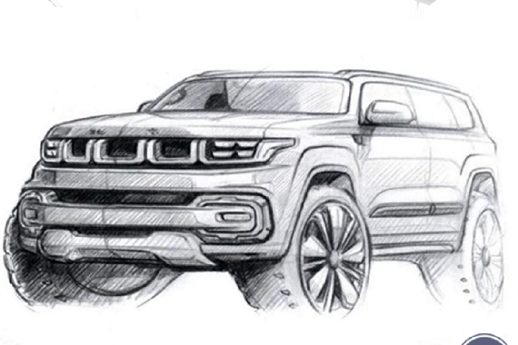 采用三孔式格栅 北京BJ60设计图稿曝光