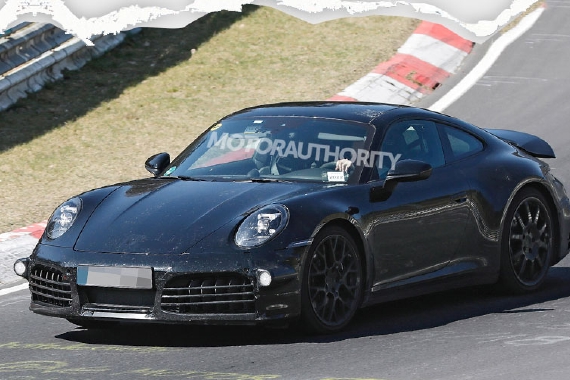 包围/灯组升级 新款保时捷911 Hybrid最新谍照