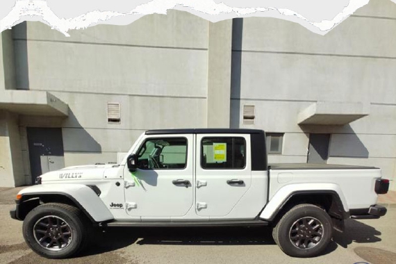 提供白/绿车漆配色 Jeep角斗士皮卡实车图曝光