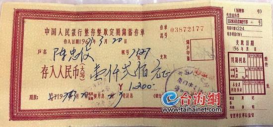 44年前的老存根