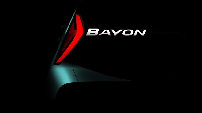 现代全新Bayon小型SUV最新预告图曝光 采用箭头图案尾灯设计