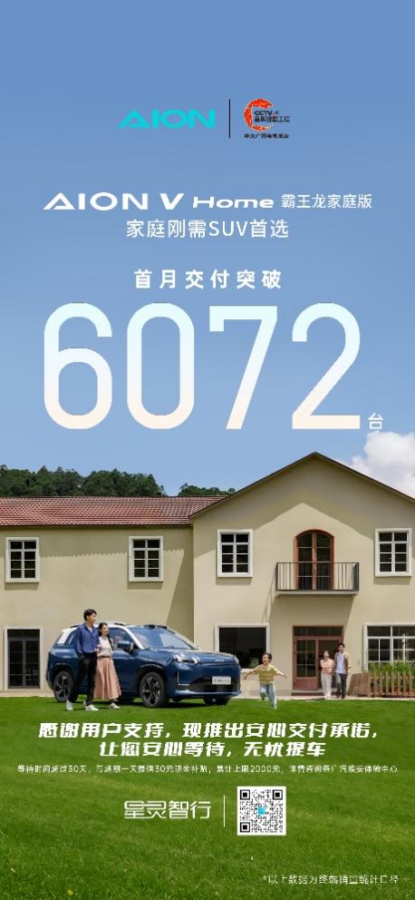 埃安霸王龙家庭版推出“安心交付”政策