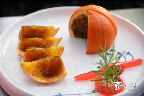 2019年1月22日下午,布尔津县美食推介会上,令人垂涎欲滴的美食。