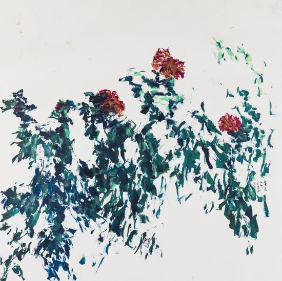 总领群芳 水墨纸本 2016年 180×180cm