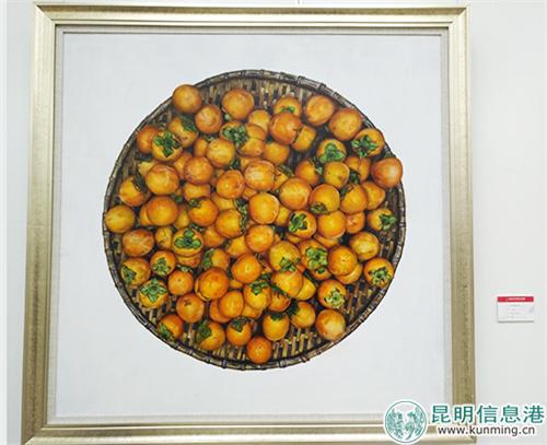 《簸中累累柿子黄》-王杨-油画