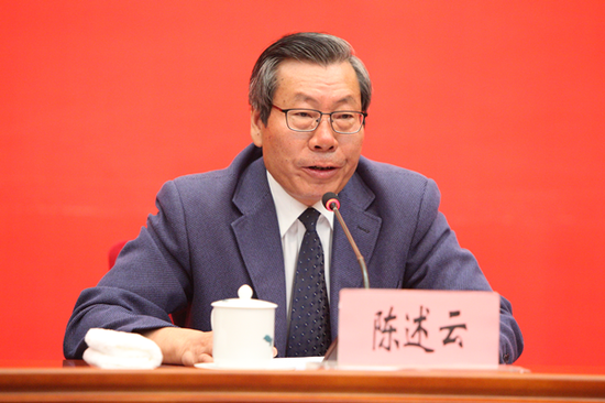 云南省文化和旅游厅党组成员、副厅长陈述云发布新闻(记者 赵嘉 摄影)