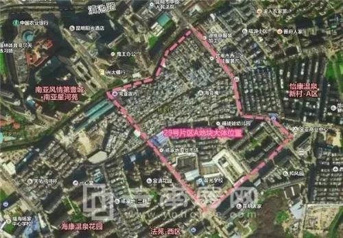 西山区29号片区A地块大体位置及范围