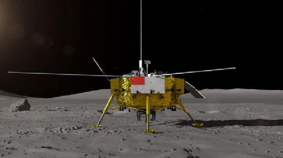 这是探月工程嫦娥四号任务着陆器外观设计构型。新华社发(国家国防科工局供图)