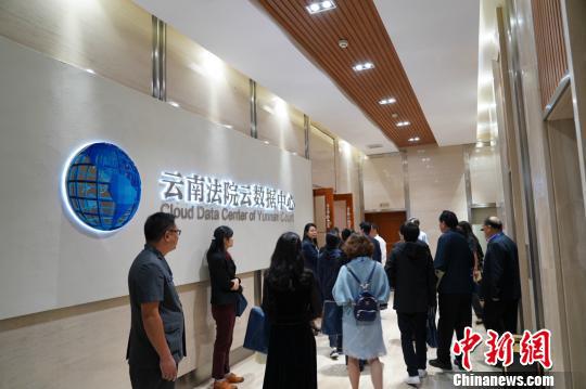 图为代表在云南省高级人民法院视察 杜潇潇 摄