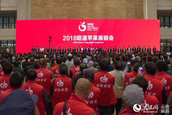 2018昭通苹果展销会启幕 人民网 薛丹 摄