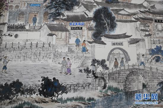图为《和顺安居图》局部。(新华网 罗春明摄)