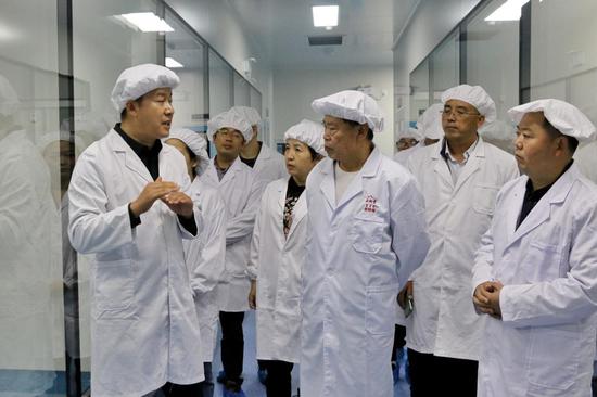 专家组观摩云南品斛堂生物科技有限公司石斛生产线